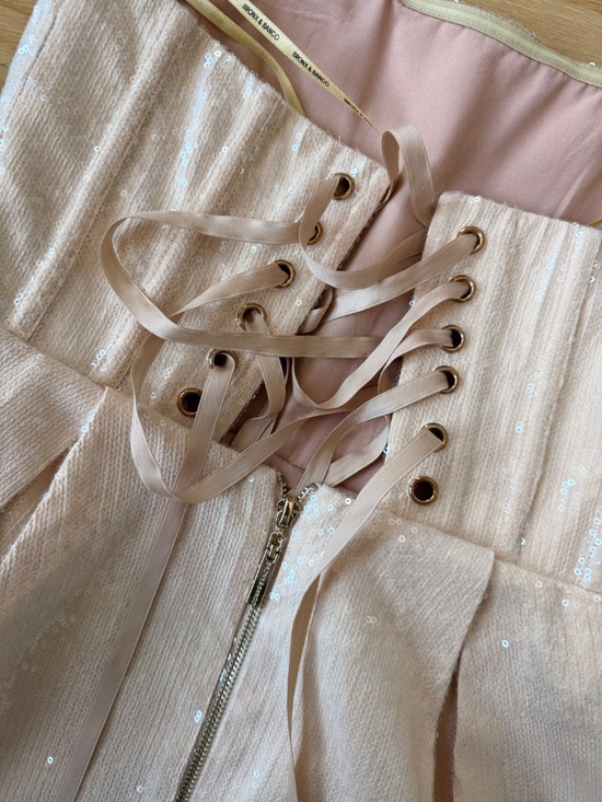 BRONX & BANCO Maraya Corset Nude Sequin Mini Dress - Picture 3 of 5